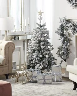 Sapin De Noël Effet Neige 120 Cm Blanc TOMICHI