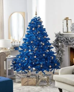 Sapin De Noël 180 Cm Bleu FARNHAM