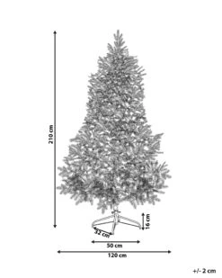 Sapin De Noël LED Effet Neige 210 Cm Blanc TATLOW -Homcom Boutique 4251682269858 3