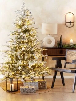 Sapin De Noël LED Effet Neige 210 Cm Blanc TATLOW -Homcom Boutique 4251682269858 4