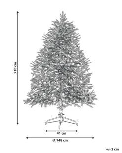 Sapin De Noël 210 Cm Blanc BRISCO 7 Sapin De Noël 210 Cm Blanc BRISCO -Homcom Boutique 4251682289016 3