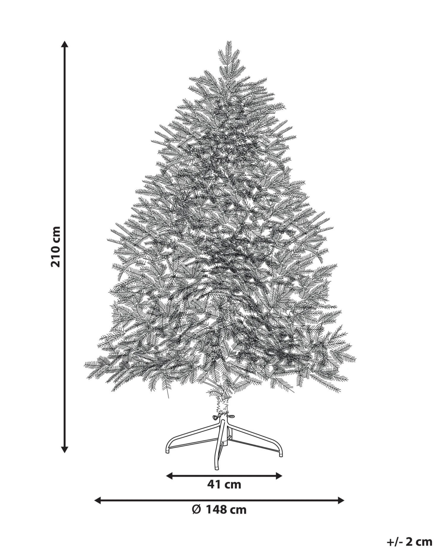 Sapin De Noël 210 Cm Blanc BRISCO 3 Sapin De Noël 210 Cm Blanc BRISCO – Image 3