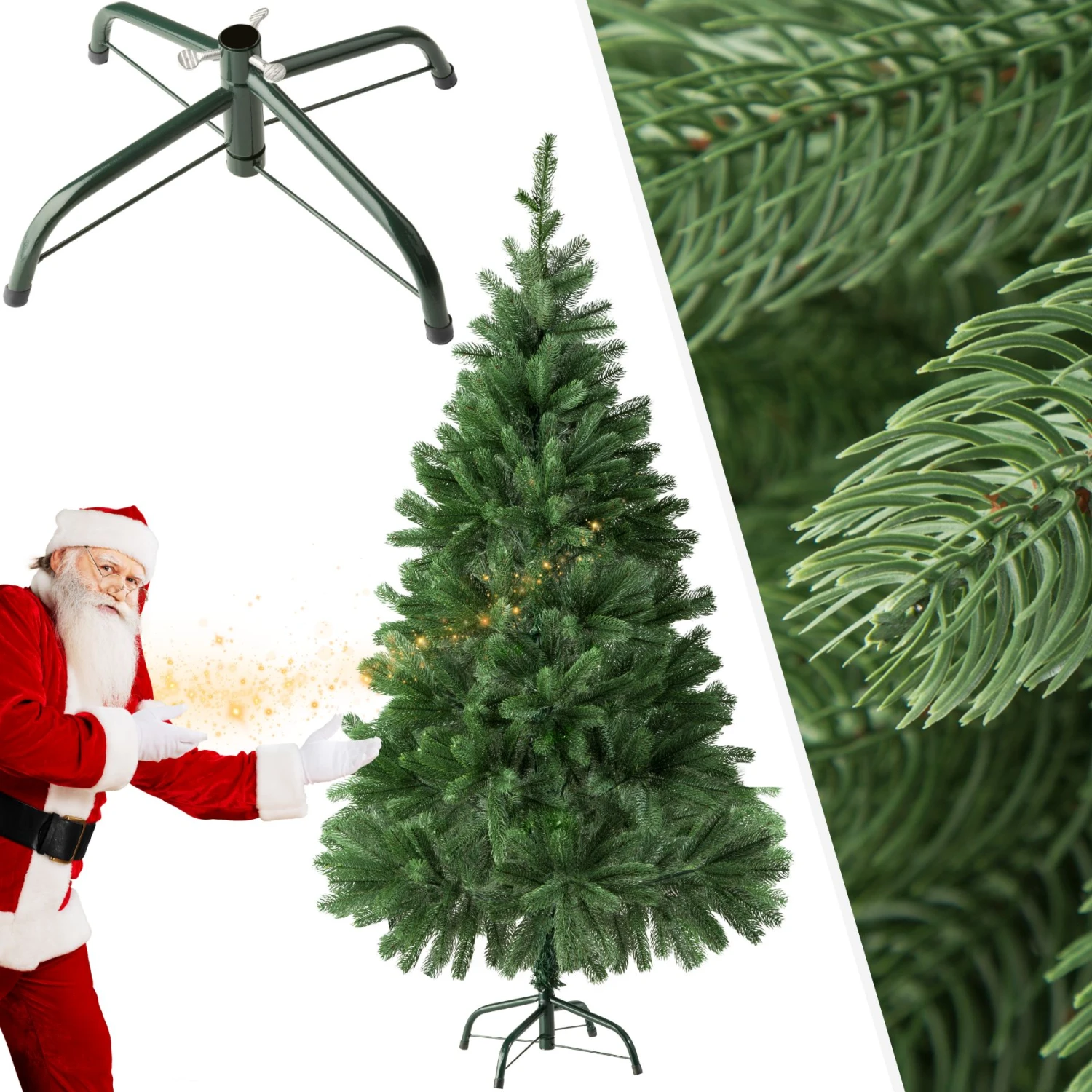 Tectake Sapin De Noël Artificiel Avec Support Métallique - 140 Cm 2 Tectake Sapin De Noël Artificiel Avec Support Métallique - 140 Cm – Image 2