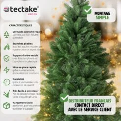Tectake Sapin De Noël Artificiel Avec Support Métallique - 140 Cm