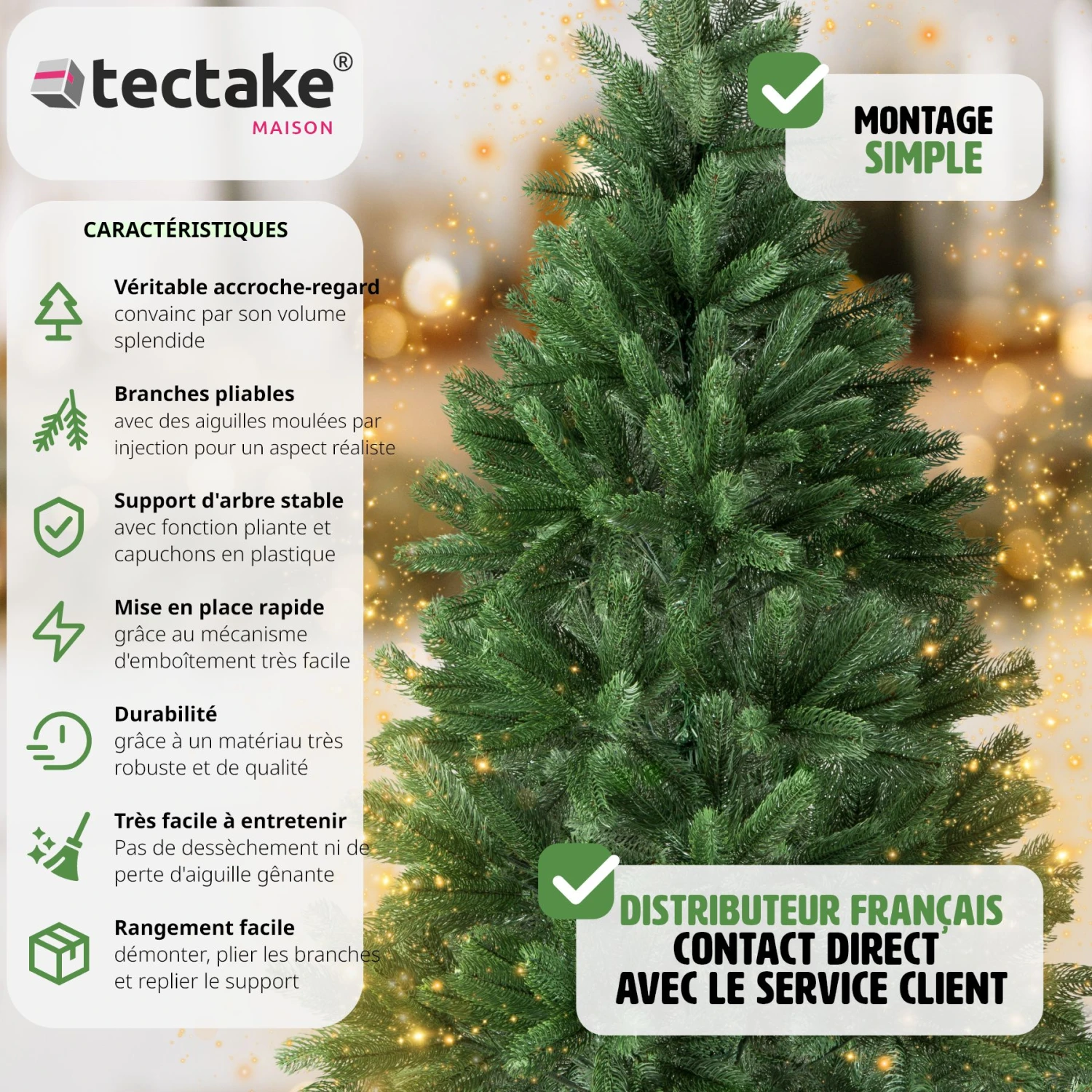 Tectake Sapin De Noël Artificiel Avec Support Métallique - 140 Cm 1 Tectake Sapin De Noël Artificiel Avec Support Métallique - 140 Cm