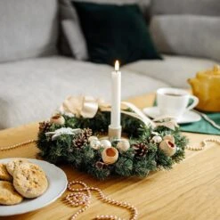 Creative Home Couronne De Noël Couleur Champagne | Diamètre 35 Cm | Couronne De Porte | Couronne De Noel Porte | Décoration Noel | Noel Decoration 10 Creative Home Couronne De Noël Couleur Champagne | Diamètre 35 Cm | Couronne De Porte | Couronne De Noel Porte | Décoration Noel | Noel Decoration -Homcom Boutique 5060530139439 4