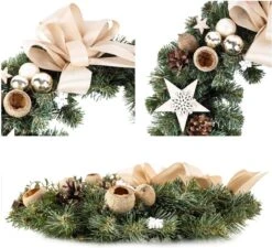 Creative Home Couronne De Noël Couleur Champagne | Diamètre 35 Cm | Couronne De Porte | Couronne De Noel Porte | Décoration Noel | Noel Decoration 13 Creative Home Couronne De Noël Couleur Champagne | Diamètre 35 Cm | Couronne De Porte | Couronne De Noel Porte | Décoration Noel | Noel Decoration -Homcom Boutique 5060530139439 7
