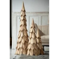 Sapin De Noël En Bois "Morceaux" 82cm Naturel