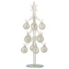 Statuette Déco "Sapin & Boules Noël" 30cm Argent