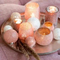 Lot De 8 Boules De Noël "Serenity" 6cm Argent