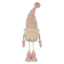 Statuette Déco "Père Noël Debout" 61cm Rose