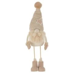 Statuette Déco "Père Noël Debout" 61cm Beige