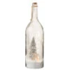 Statue Déco LED "Bouteille De Noël" 44cm Transparent & Argent