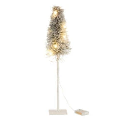 Statuette Déco Led "Arbre De Noël" 58cm Blanc