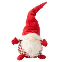 Statuette Déco "Père Noël Debout" 70cm Rouge