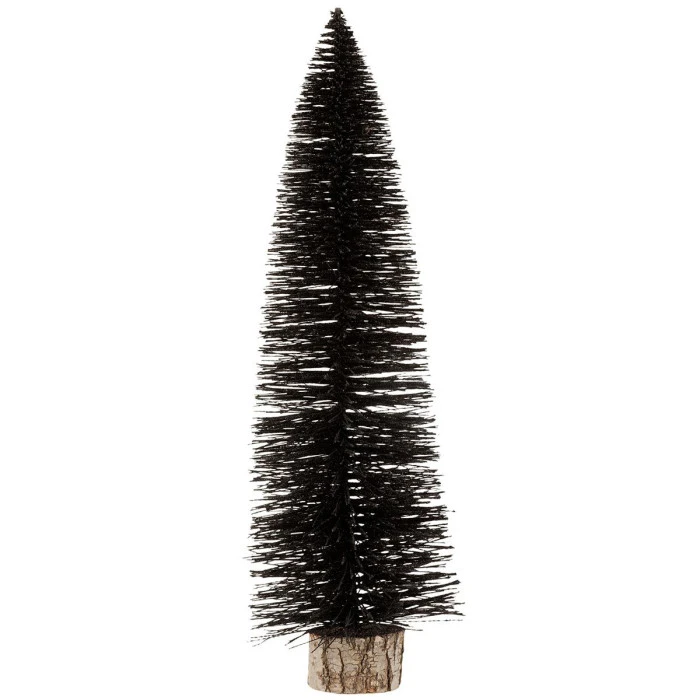 Sapin De Noël à Poser "Paillettes" 61cm Noir 1 Sapin De Noël à Poser "Paillettes" 61cm Noir