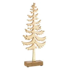 Sapin De Noël à Poser Design "Fin" 35cm Or