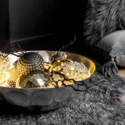 Lot De 4 Boules De Noël Design "Lisse" 28cm Gris -Homcom Boutique 5415203876379 3