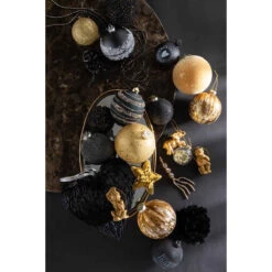 Suspension De Noël "Perles Strass" 45cm Noir -Homcom Boutique 5415203972736 4