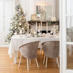 Lot De 4 Boules De Noël "Feuille" 10cm Blanc