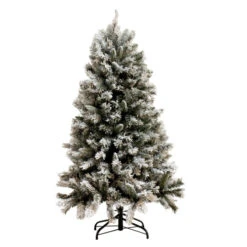 Sapin De Noël Déco "Enneigé" 154cm Vert