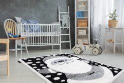 Tapis Enfant Moderne JOY Santa Père Noël, Pour Enfants - Structurel Deux Niveaux De Polaire Noir / Crème 140x190 Cm 8 Tapis Enfant Moderne JOY Santa Père Noël, Pour Enfants - Structurel Deux Niveaux De Polaire Noir / Crème 140x190 Cm -Homcom Boutique 5903824421479 4