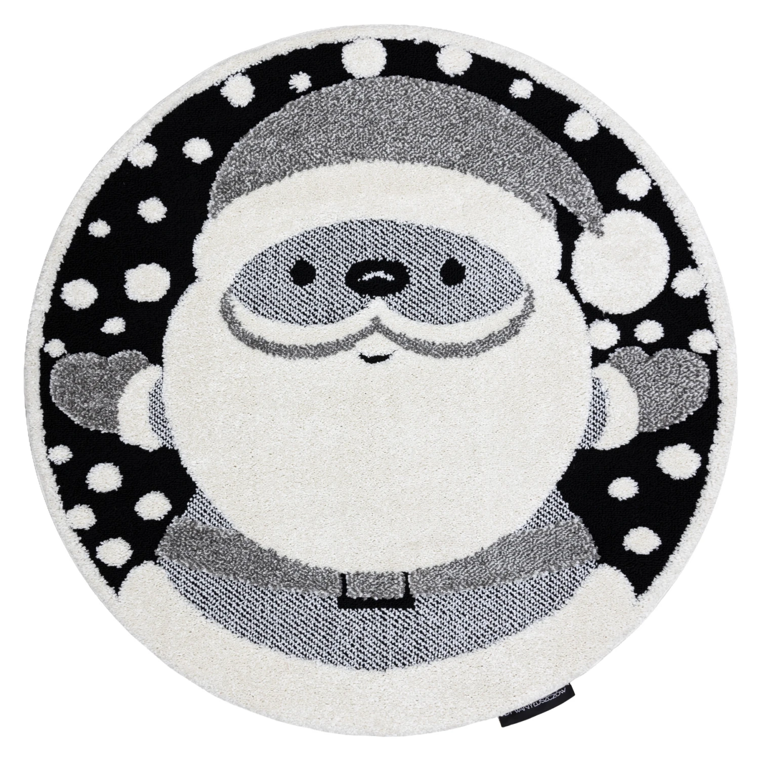 Tapis Enfant Moderne JOY Cercle Santa Père Noël, Pour Enfants - Structurel Deux Niveaux De Polaire Noir / Crème Cercle 120 Cm 1 Tapis Enfant Moderne JOY Cercle Santa Père Noël, Pour Enfants - Structurel Deux Niveaux De Polaire Noir / Crème Cercle 120 Cm