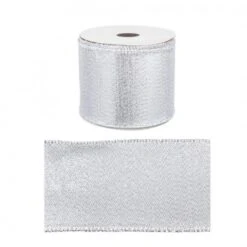 Ruban De Noël Argenté 12x4M En Métal Pour Décoration De Noël