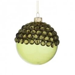 Boule De Noël En Verre Vert JEWEL Boule De Noël 8 Cm