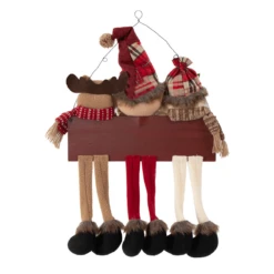 Rebecca Mobili Décoration De Noël Décoration De Porte Polyester Mdf 60x38x6 Cm