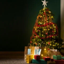 Rebecca Mobili Arbre De Noël Artificiel Sapin 210 Cm Epais Vert 1050 Branches Et 400 Lumières Led