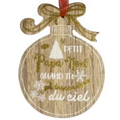 Enesco Décoration De Sapin à Suspendre Boule De Noël En Bois