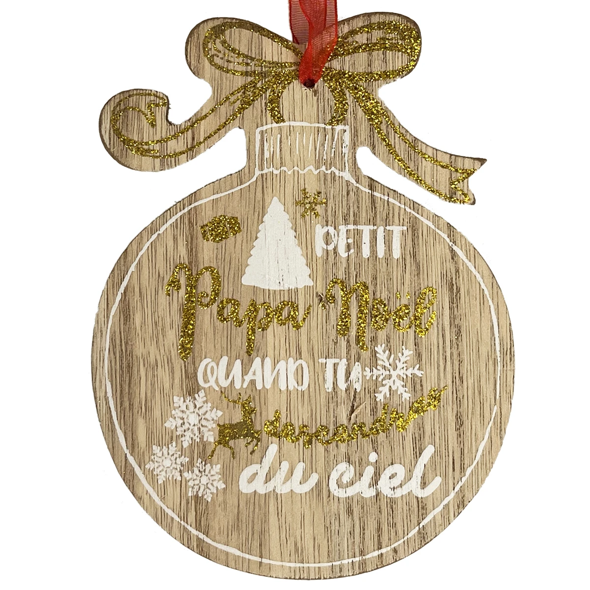 Enesco Décoration De Sapin à Suspendre Boule De Noël En Bois 1 Enesco Décoration De Sapin à Suspendre Boule De Noël En Bois