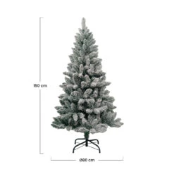 Arbre De Noël Helsinki 150x80cm Blanc Neige 7H SEVEN HOUSE -Homcom Boutique 8429160121127 4