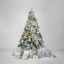 Arbre De Noël Helsinki 150x80cm Blanc Neige 7H SEVEN HOUSE -Homcom Boutique 8429160121127 5