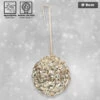 Boule De Noël 80 Mm Or Avec Paillettes