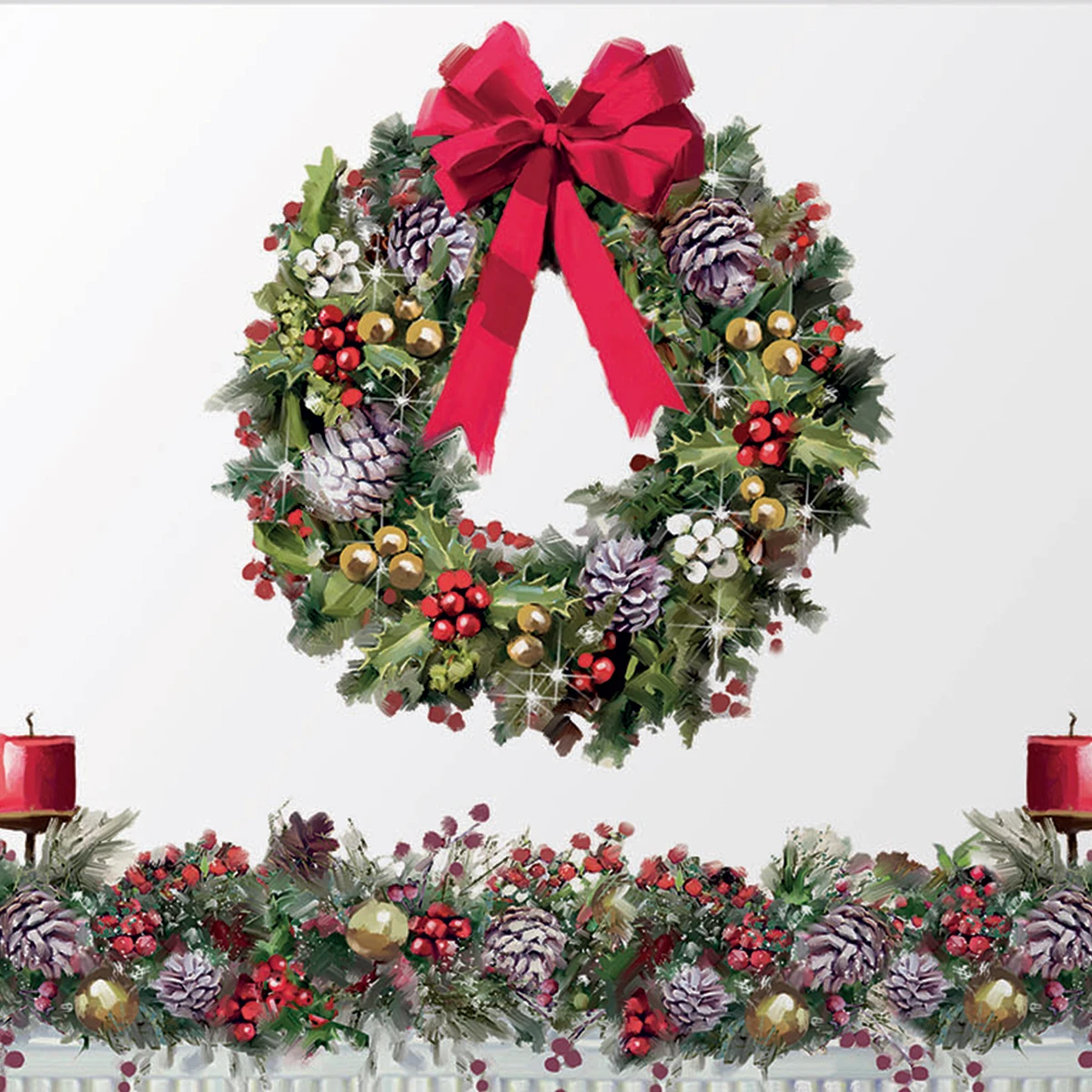 Mini Plateau Rectangulaire Couronne De Noël 1 Mini Plateau Rectangulaire Couronne De Noël