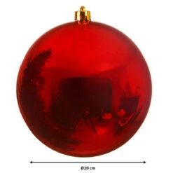 Boule De Noël Rouge ø 20 Cm -Homcom Boutique 8716128753514 3