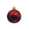 Boule De Noël En Verre Rouge Brillant Cm 15