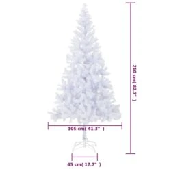 VidaXL Arbre De Noël Artificiel Et Support Acier 210 Cm 910 Branches -Homcom Boutique 8718475948711 7