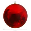 Boule De Noël Rouge Brillante Incassable ø 40cm