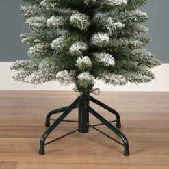 Sapin De Noël En Pin Crayon Enneigé H 150 X ø 45 Cm -Homcom Boutique 8718533661361 4