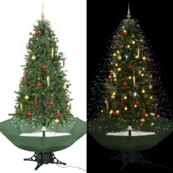 VidaXL Arbre De Noël Neigeux Avec Base De Parapluie Vert 190 Cm