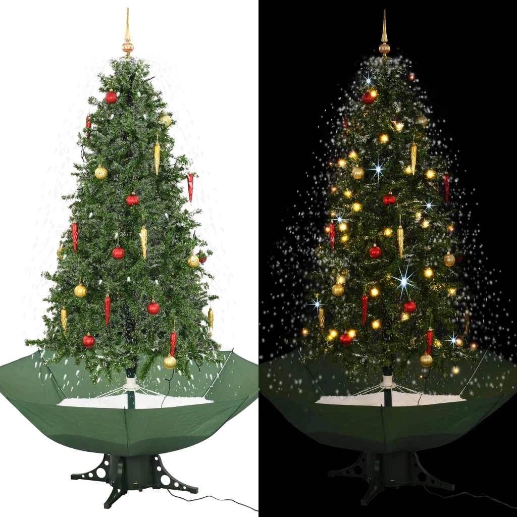 VidaXL Arbre De Noël Neigeux Avec Base De Parapluie Vert 190 Cm 1 VidaXL Arbre De Noël Neigeux Avec Base De Parapluie Vert 190 Cm