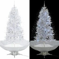 VidaXL Arbre De Noël Neigeux Avec Base De Parapluie Blanc 190 Cm
