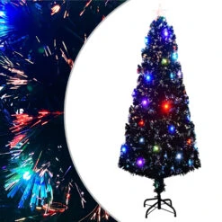VidaXL Sapin De Noël Artificiel Avec Support/LED 240 Cm Fibre Optique