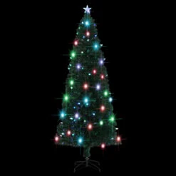 VidaXL Sapin De Noël Artificiel Avec Support/LED 240 Cm Fibre Optique -Homcom Boutique 8719883668017 3