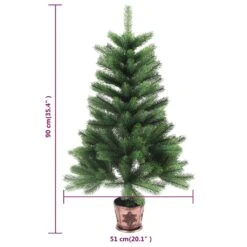 VidaXL Arbre De Noël Artificiel Aiguilles Réalistes 90 Cm Vert -Homcom Boutique 8719883668123 6