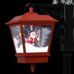 VidaXL Lampadaire De Noël Avec Père Noël Noir Et Rouge 81x40x188cm PVC -Homcom Boutique 8719883994840 6