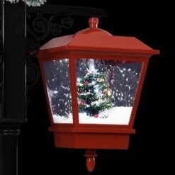 VidaXL Lampadaire De Noël Avec Père Noël Noir Et Rouge 81x40x188cm PVC -Homcom Boutique 8719883994840 7